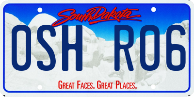 SD license plate 0SHR06