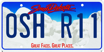 SD license plate 0SHR11