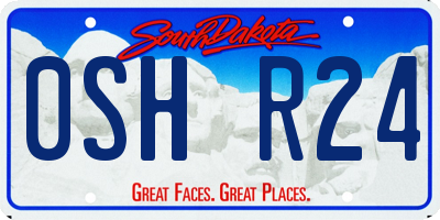 SD license plate 0SHR24