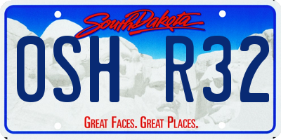 SD license plate 0SHR32