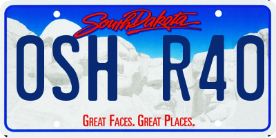 SD license plate 0SHR40