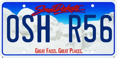 SD license plate 0SHR56