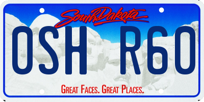 SD license plate 0SHR60