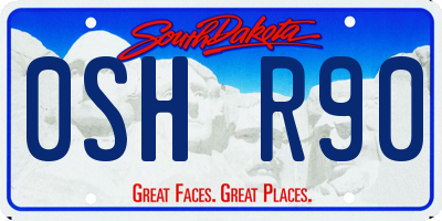 SD license plate 0SHR90