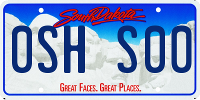 SD license plate 0SHS00