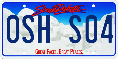 SD license plate 0SHS04