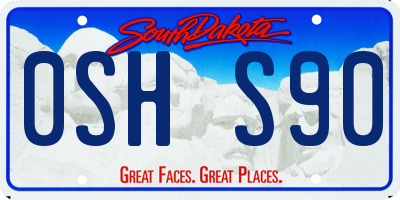 SD license plate 0SHS90