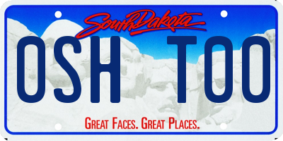 SD license plate 0SHT00
