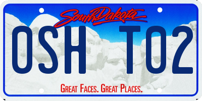 SD license plate 0SHT02
