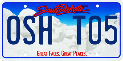 SD license plate 0SHT05