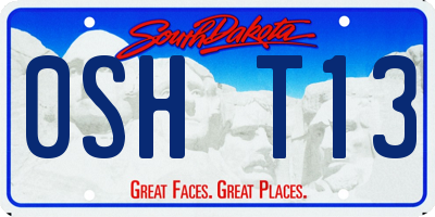 SD license plate 0SHT13