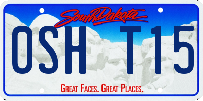 SD license plate 0SHT15