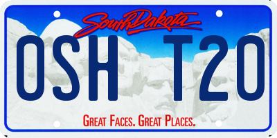SD license plate 0SHT20
