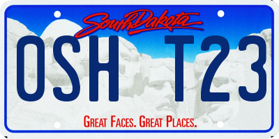 SD license plate 0SHT23