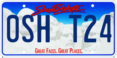 SD license plate 0SHT24