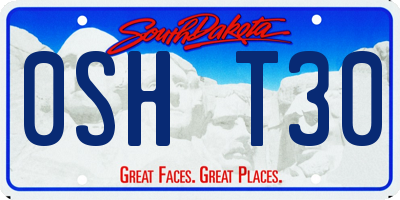SD license plate 0SHT30