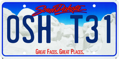SD license plate 0SHT31