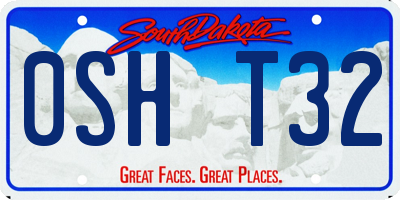 SD license plate 0SHT32