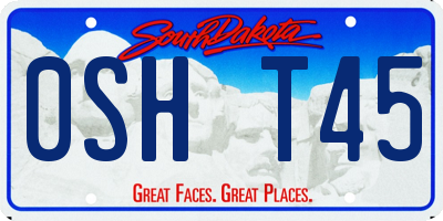 SD license plate 0SHT45