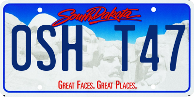 SD license plate 0SHT47