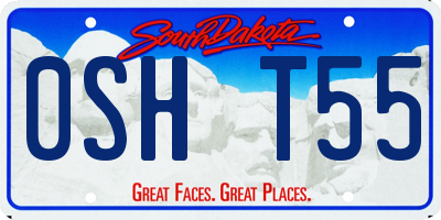 SD license plate 0SHT55