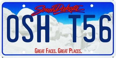 SD license plate 0SHT56
