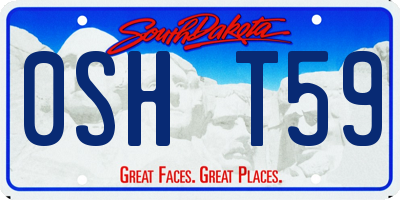 SD license plate 0SHT59