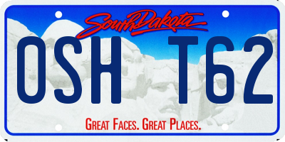 SD license plate 0SHT62