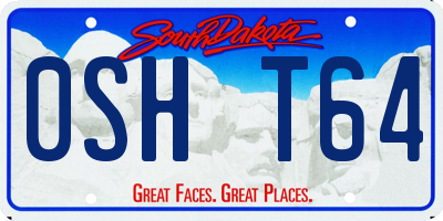 SD license plate 0SHT64