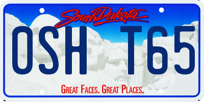 SD license plate 0SHT65