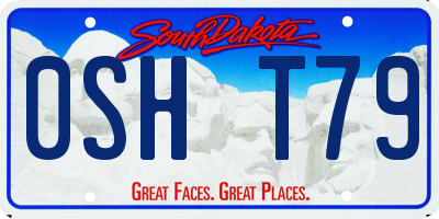 SD license plate 0SHT79