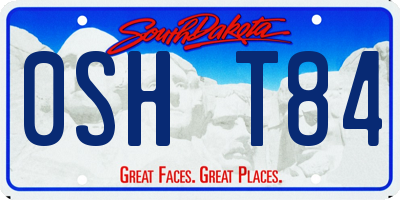 SD license plate 0SHT84