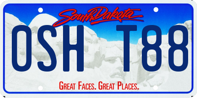 SD license plate 0SHT88