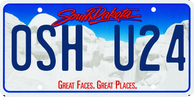SD license plate 0SHU24