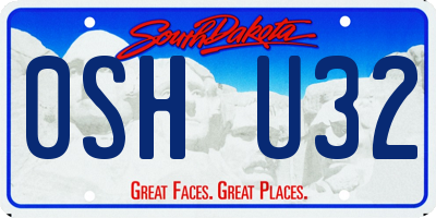 SD license plate 0SHU32