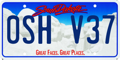 SD license plate 0SHV37