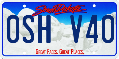 SD license plate 0SHV40