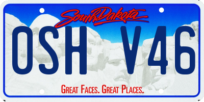 SD license plate 0SHV46