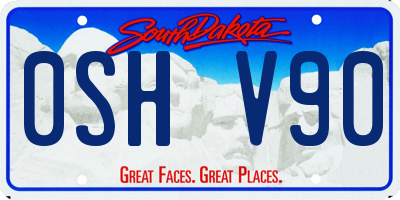 SD license plate 0SHV90