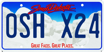 SD license plate 0SHX24
