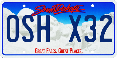 SD license plate 0SHX32