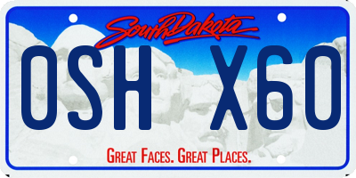 SD license plate 0SHX60