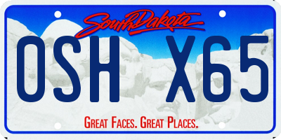 SD license plate 0SHX65
