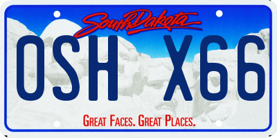 SD license plate 0SHX66