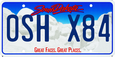 SD license plate 0SHX84