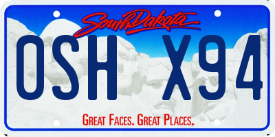 SD license plate 0SHX94