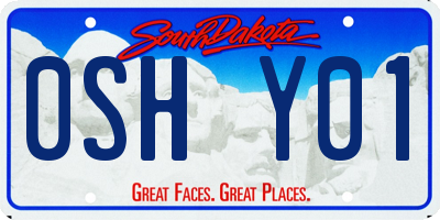 SD license plate 0SHY01