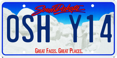 SD license plate 0SHY14