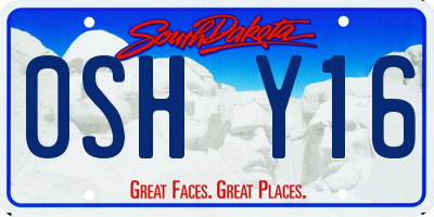 SD license plate 0SHY16