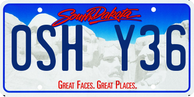 SD license plate 0SHY36